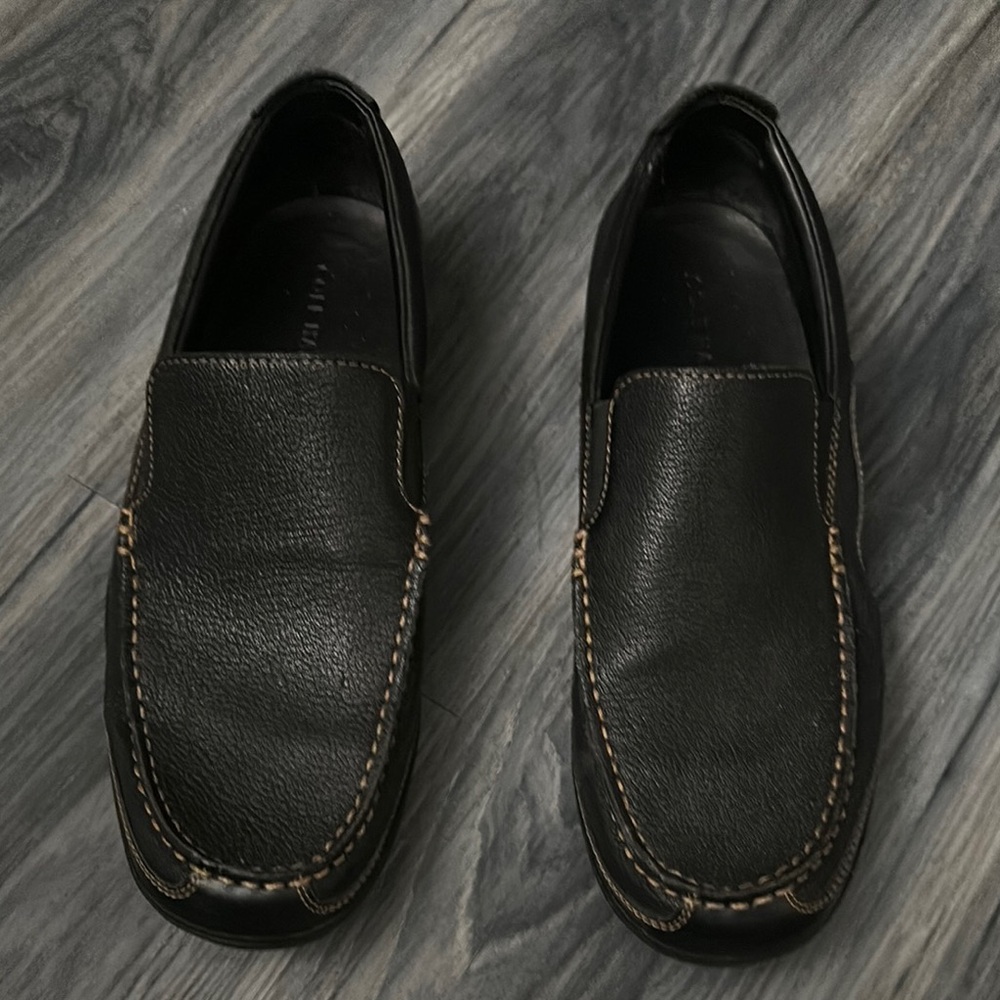 Men's Black Leather Loafers
